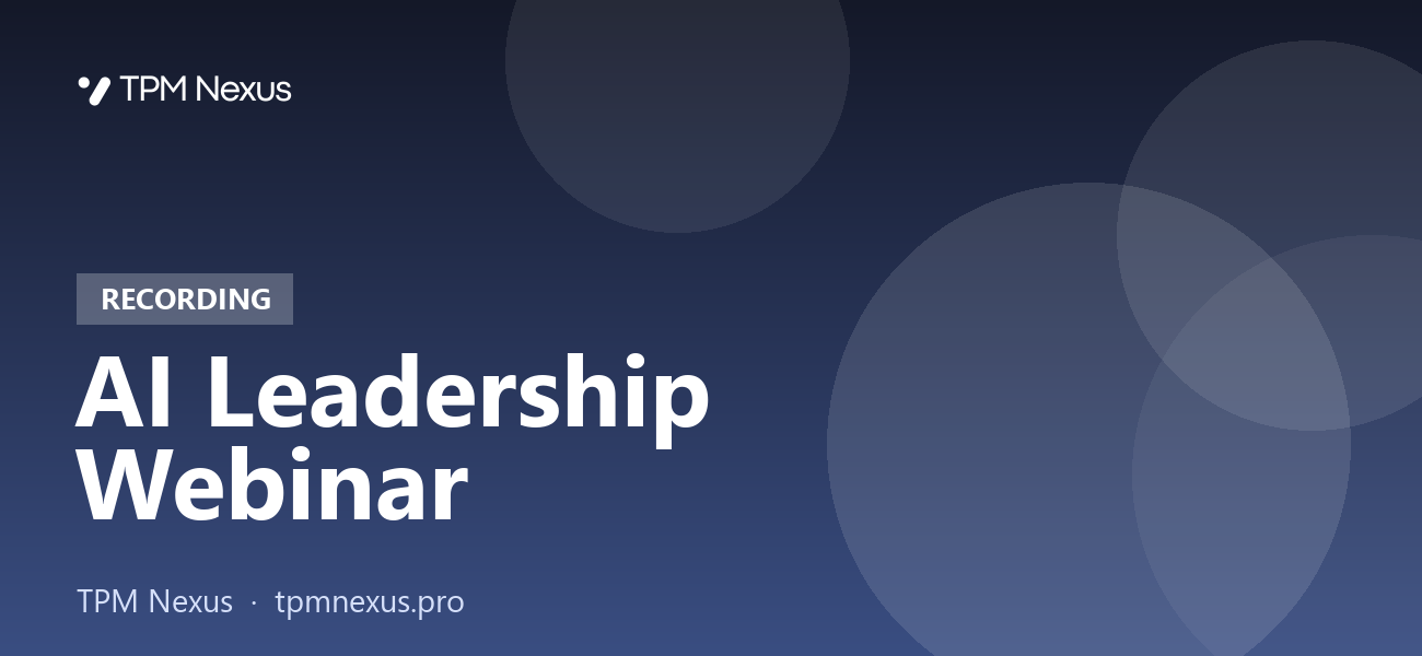 AI Leadership Webinar