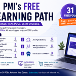PMI Free AI Learning Path offering 31 free PDUs through seven AI courses for project managers